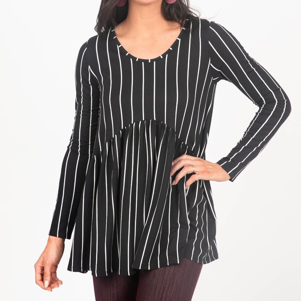 Agnes & Dora Muse Top Long Sleeve Black Stripe